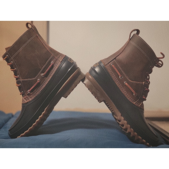 Men's Decoy Duck Boot in Dark Tan and Navy by Sperry - Picture 9 of 12